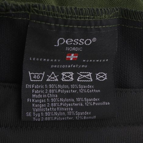 Workwear jacket Pesso Nexus 185, Olive Green | 4-Way Stretch | pessosafety.eu