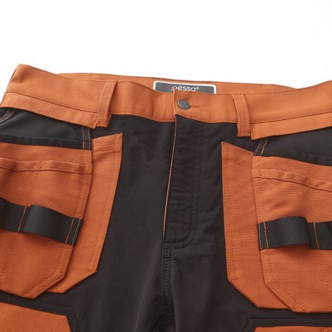 Workwear shorts Pesso Titan Flexpro 125, Mountain Brown | 4-Way Stretch | Pesso Workwear | pessosafety.eu
