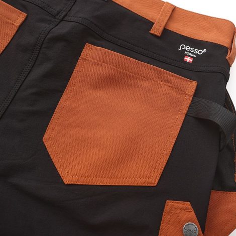 Workwear shorts Pesso Titan Flexpro 125, Mountain Brown | 4-Way Stretch | Pesso Workwear | pessosafety.eu