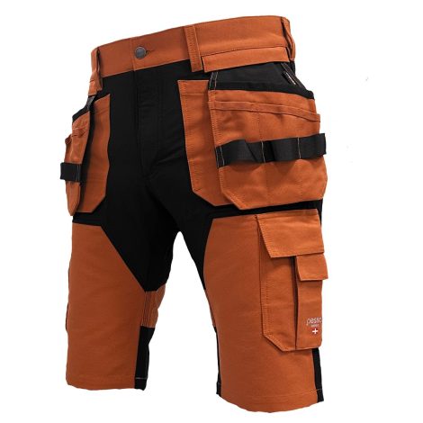 Workwear shorts Pesso Titan Flexpro 125, Mountain Brown | 4-Way Stretch | Pesso Workwear | pessosafety.eu