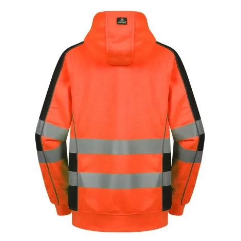Warm zip through Fleece Hoodie Pesso FL05_G, orange