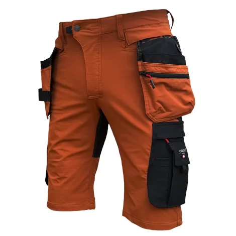 Workwear shorts Pesso Nexus 185, Mountain Brown | 4-Way Stretch | pessosafety.eu