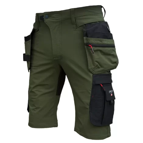 Workwear shorts Pesso Nexus 185, Olive Green | 4-Way Stretch | pessosafety.eu Workwear shorts Pesso Nexus 185, Olive Green | 4-Way Stretch | pessosafety.eu