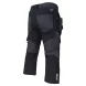 Workwear pirate trousers Pesso Titan Flexpro 125, Black | 4-Way Stretch | pessosafety.eu